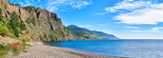 Panorama of Baikal shore