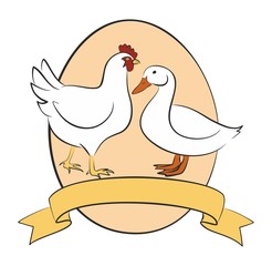 Poultry farm Logo. 