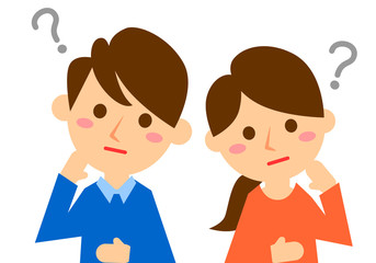 夫婦　上半身　考える