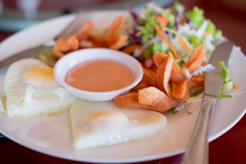 Delicious homemade american breakfast