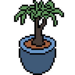 Obraz premium vector pixel art plant pot