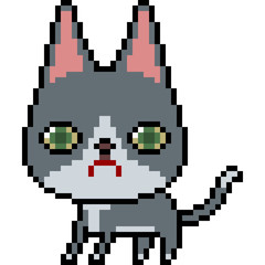 Obraz premium vector pixel art cat