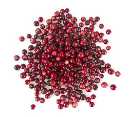 cranberries isolated on white