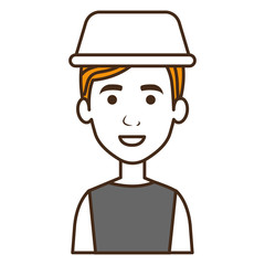young man with taxi light avatar character