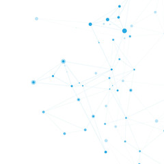 Technology network connect with points and lines. Science creative background