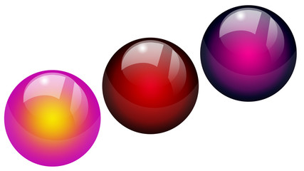 Kugeln auf Hintergrund weiß