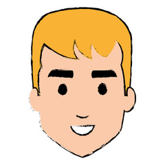 Fototapeta premium young man head avatar character