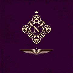 Luxury Logo template with letter N for Restaurant, Royalty, Boutique, Cafe, Hotel, Heraldic, Jewelry, Fashion and other.