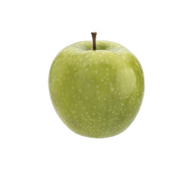 Green apple on white background