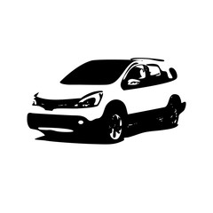 Vector car silhouette logo, silhouette of SUV car style vector, auto car logo concept, car shop logo vector,transport and auto logo