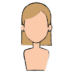 beautiful and young woman shirtless character