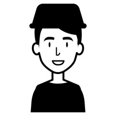 young man with taxi light avatar character
