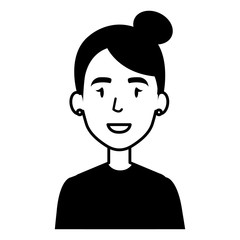 beautiful and young woman character