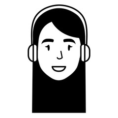 call center agent head avatar character