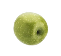 Green apple on a white background