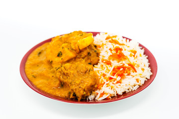Handmade Indian curry chicken rice