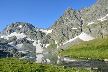 Кавказский биосферный заповедник, река Имеретинка вытекает из Имеретинского озера