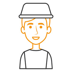 young man with taxi light avatar character