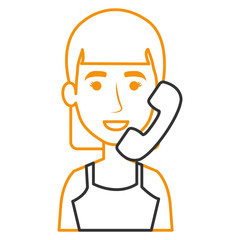 woman with telephone calling