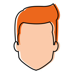 young man head avatar character