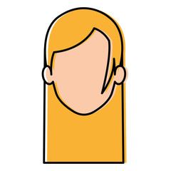 beautiful and young woman head