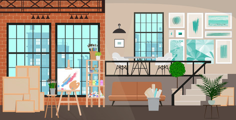 Interior of the artist's studio. © marinadreams