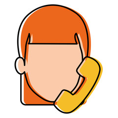 woman with telephone calling