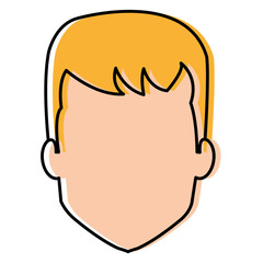 young man head avatar character