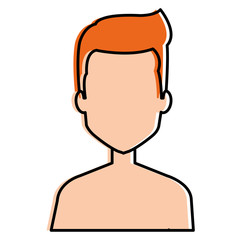young man shirtless avatar character