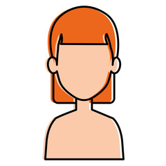 beautiful and young woman shirtless character