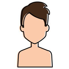young man shirtless avatar character