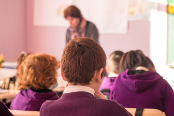 school children are participating actively in class