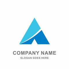Fototapeta premium Geometryczny trójkąt ostrosłupa strzała list Architektura wnętrza budynku biznesowa firma Stock Wektorowy logo projektu szablon