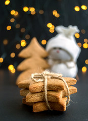 Christmas gingerbread in the shape of a star.