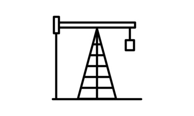 Oil Derrick Icon. Oil Rig Symbol.a