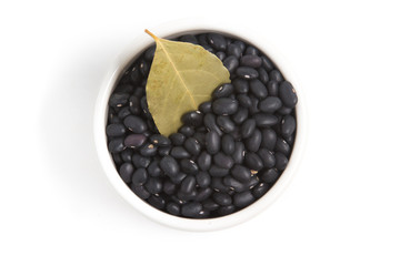 Raw Black Beans in a bowl