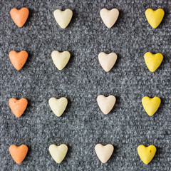 Obraz premium Hearts background on grey