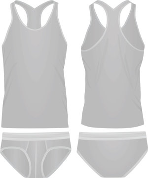 Grey underwear. vector illustration