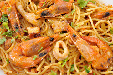 Pasta with shrimps 