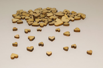 raining wooden hearts valentine's day