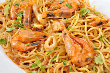 Pasta with shrimps 