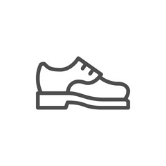 Male shoe line icon