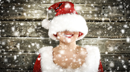 winter woman and x mas time 