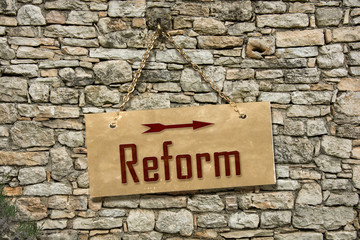 Fototapeta premium Schild 235 - Reform