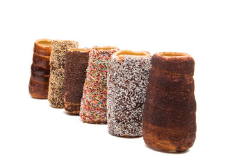Czech Trdelnik bun isolated