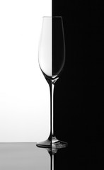 Empty glass with reflection