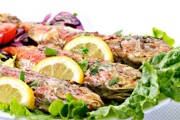 Grilled red fish
