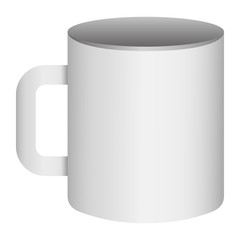 corporate ceramic mug mockup empty template for branding identity and company vector illustration