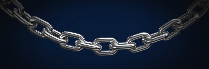 Chain with blue background