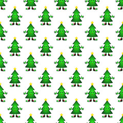 a cartoon Christmas tree. 3d Christmas tree. Illustrative Christmas tree. Vector Christmas tree